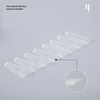 Faux ongles ultra fins et transparents mats, effilés et en forme de stiletto, taille unique, recharge pour salon de manucure