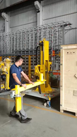 Manipulateur industriel à bras rigide, colonne mobile guidée sur rail, bouton poussoir, AC380V, pour l'entretien de machines CNC et le chargement de pièces, personnalisé CE