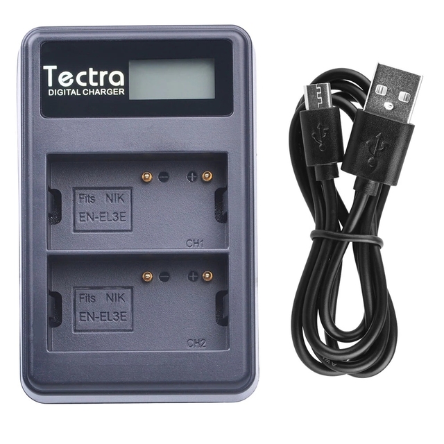 EN-EL3e EL3e EL3 EL3a LCD USB 2 Ports Charger for Nikon D700 D300s D300 D200 D100 D90 D80 D70s D70 D50 Camera