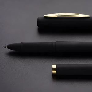 ชุดปากกาพลาสติกสีดำแบบด้านเคลือบฟรอสต์ ขายส่ง ปากกาเจลพร้อมโลโก้สั่งทำสีสันสำหรับโฆษณาและของขวัญส่งเสริมการขาย - Product Image 4