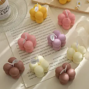 Ins Koreaanse Stijl Custom Geur Schattige Mini Bubble Kaars Cubed Geur Voor Decoratie Cadeau