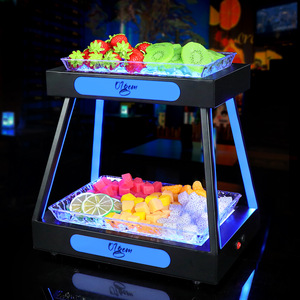Support à fruits lumineux à LED à double niveau pour bar, KTV, usage intérieur, design moderne - Product Image 3