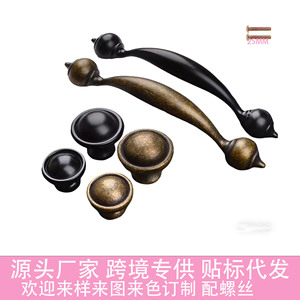 Furniture Handle And <b>Knob</b> Zinc Alloy Traditional Drawer Hardware Durable Bar Shape 20335S - Product Image 2