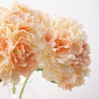Fleur d'hortensia artificielle en latex personnalisée, blanche et rose, toucher réaliste, pour la décoration de mariage, de la maison et de Noël