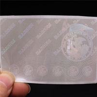 Étiquettes holographiques transparentes personnalisées au laser, autocollants holographiques transparents, autocollants holographiques de sécurité pour cartes