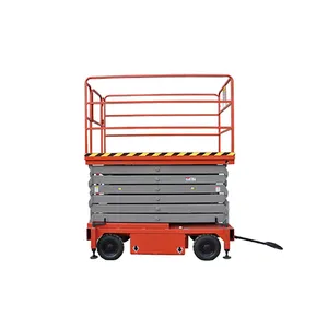 Factory Price Adjustable hydraulic mobile scissor lift trailer/lifting trolley for building window cleaning