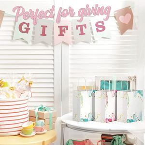 Strong Durable Gift Bags with Handles Assorted Sizes and Colors Cute Luxury <b>Wedding</b> Welcome Birthday Load-bearing Paper Bag - Product Image 6
