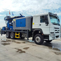 Machine de forage rotative hydraulique portable DTH pour puits d'eau, avec moteur diesel et pompe, montée sur remorque, pour l'approvisionnement en eau domestique