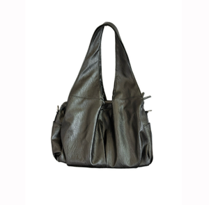 Sac à main hobo vintage en cuir PU, sac fourre-tout souple à bandoulière avec fermeture éclair pour les voyages quotidiens - Product Image 1