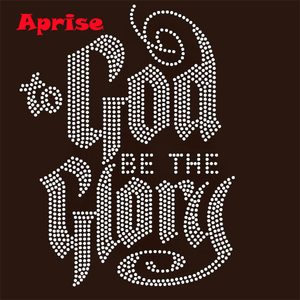 À <span class=keywords><strong>Dieu</strong></span> soit la <span class=keywords><strong>gloire</strong></span> strass transfert de chaleur fer sur motif de chaleur strass personnalisé - Product Image 1