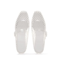 Nouvelles sandales plates d'été pour femmes - Style minimaliste avec boucle à l'orteil, design tressé en PVC, semelle plate et détails ajourés, sandales en gelée