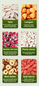 Goddess Six Treasures Tea - Jujube Longan Regaliz Rose Poria Tea-Nutre la sangre femenina y Qi Protege la piel y la tez - Product Image 6