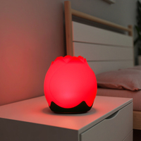 Veilleuse en silicone en forme de rose mignonne, rechargeable par USB, LED avec contrôle tactile et changement de couleur pour la décoration de la chambre de bébé