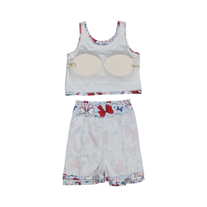 NO Tariffs Contact Us GSD2151 RTS New Kids Yoga Set <strong>Star</strong> Baseball Bows White Sleeveless Top &amp; Shorts Skirts Sets Girls <strong>Clothing</strong> - Product Image 2