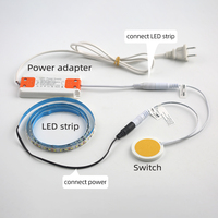 Interrupteur tactile à intensité variable pour panneau en bois DC12V 5A 60W, interrupteur de surface dissimulé pour éclairage de meubles intelligents