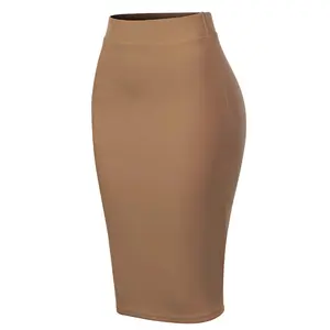 Women's Sexy Midi Bodycon Pencil Skirts Ladies 2023 New High Waist Slim Fit Club Party Workout Skirt