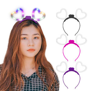 رباط رأس نيون على شكل قلب قابل للتخصيص للأطفال-السنة الصينية الجديدة والعودة إلى المدرسة لصالح الحفلات بتأثير خفيف - Product Image 1