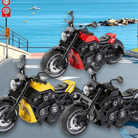 Modèle de moto de course miniature à l'échelle 1:12, construction en alliage et plastique avec fonction de recul, lumières et effets sonores