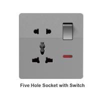 Interruptor de Panel Táctil Impermeable de Estilo Retro con Certificación CE, 220V, 1/2/3 Vías, Negro/Dorado/Blanco/Gris, con 2 Puertos USB-A y 2 Puertos USB-C