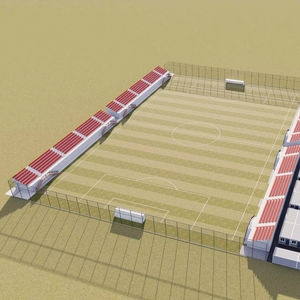 Terrain de football sur mesure avec <span class=keywords><strong>cage</strong></span>, terrain de football, terrain de soccer avec tribune, gazon synthétique artificiel - Product Image 6