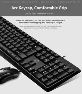 Conjunto de Teclado y Ratón con Cable USB para Computadora, Oficina, Hogar, Teclado y Ratón con Cable al por Mayor - Product Image 3