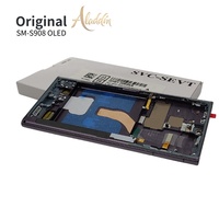 Écran LCD Souple OLED S908 Service Pack pour Samsung Galaxy S22 Ultra, Pièces Détachées de Téléphone Portable Réparées, Écran LCD avec Cadre Intégré
