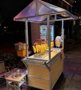 Carrito de Comida Pequeño, Quiosco Móvil con Cocina Básica para Hot Dogs, Café y Aperitivos - Product Image 5