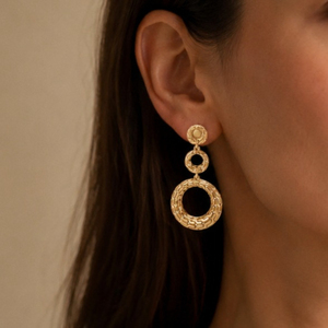 Orecchini Pendenti Lunghi a Forma di Otto Intrecciato per Donne, Gioielli di Lusso alla Moda - Product Image 2
