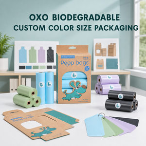 Bolsas para Desechos de Mascotas Oxo PE ASTM D6954 de Marca Privada de Fábrica, Bolsas Resistentes a Fugas para Venta al por Mayor, Embalaje con Logotipo y Color Personalizados - Product Image 1