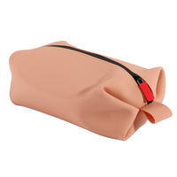 Sac de toilette de voyage pour femmes avec deux poignées, organiseur de cosmétiques portable avec fermetures éclair, sac de rangement pour maquillage