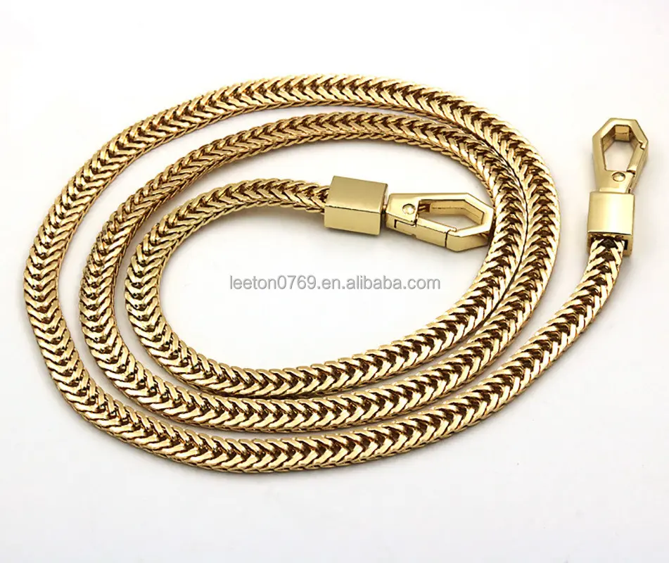 Stock supply good quality 6mm and 7mm metal fox bag strap chain in length 40cm , 100cm and 120cm