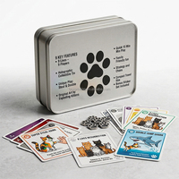 Jeu de cartes familial à impression graphique personnalisée, populaire et économique, avec boîte métallique, pour jeu rapide