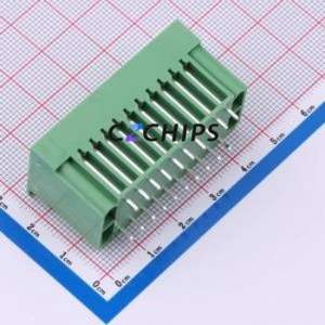 DB2EVHM-3.5-2*10P-GN Plug-in Terminal Block Through hole,P=3.5mm Board-to-Board / Socket - Closed Screw Fixing 2x10P 3.5mm - Product Image 2