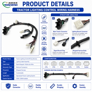 농업용 트랙터 조명 제어 케이블 어셈블리용 ODM 배선 하네스 - Product Image 3