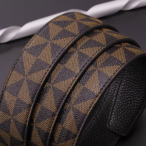 Cinturón de Lujo Personalizable para Hombre y Mujer, Marca de Moda, Cinturón de Cuero PU con Hebilla Metálica, Cinturones de Diseñador con Cajas y Recibos - Product Image 2