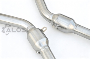 Pour Infiniti Q50 Q60 3.0T VR30 Downpipe 2016-2024 |   Collecteur d'échappement sans catalyseur en acier inoxydable 304 avec espaceur O2, montage direct - Product Image 5