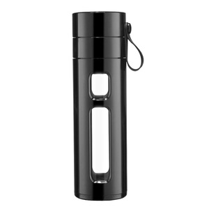 Bouteille en verre à Double paroi de séparation d'eau, avec filtre en acier inoxydable, préparation de thé, Logo personnalisé, ml - Product Image 1