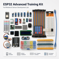 Kit Pemula ESP32, Papan Pengembangan ESP32, Kit Pembelajaran STEM Edukatif, Set Modul Sensor, Breadboard, Layar LCD, MicroPython