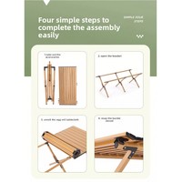 Table pliante en acier au carbone pour l'extérieur - Portable pour le camping et les pique-niques