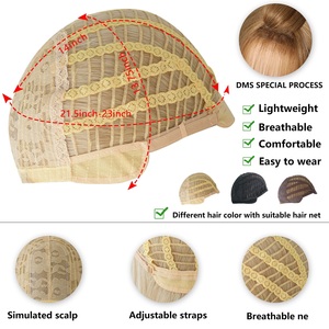 Perruque de <span class=keywords><strong>cheveux</strong></span> de gingembre longue perruque ondulée <span class=keywords><strong>frange</strong></span> pour femmes <span class=keywords><strong>cheveux</strong></span> naturels bouclés perruques synthétiques en cuivre pour femmes Cosplay quotidien résistant à la chaleur - Product Image 6