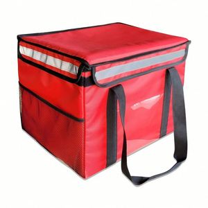 Sac isotherme personnalisé grande capacité en polyester, imperméable, pour moto, livraison de repas, avec fermeture éclair portable - Product Image 1