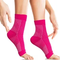 Logo personnalisé Chaussettes de compression anti-fatigue fasciite plantaire Chaussettes de soutien de la cheville Manchon de soutien de la cheville