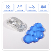 Petit tapis de souris de jeu en gel et silicone transparent personnalisé en forme de nuage, résistant à l'eau, avec repose-poignet, 150x90mm, pour la maison et le bureau
