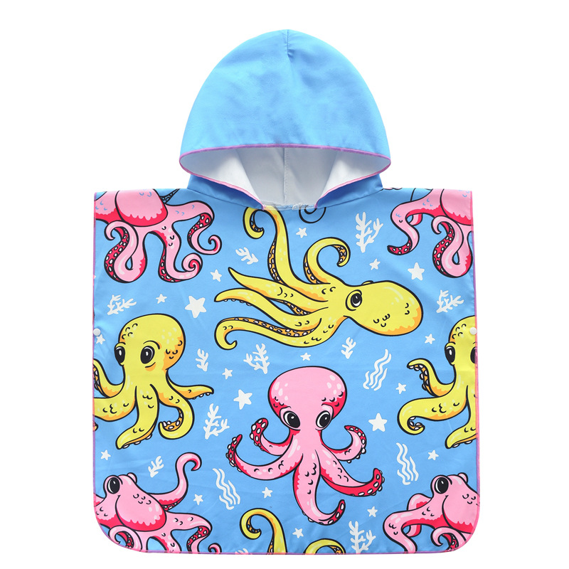 10m blue octopus bathrobe
