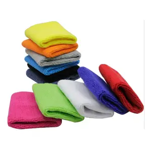 Wholesale Custom Sports Embroidered Cotton Sweatbands Low Minimum Terry Sweat Band Wrist Sweatband