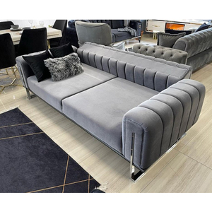 Canapés italiens de luxe gris foncé, canapés de salon, canapés modernes Chesterfield, ensemble de canapés de luxe turcs, images - Product Image 4