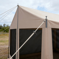 Tente de camping entièrement en maille avec écran occultant, résistante au vent et à la pluie, idéale pour le glamping familial