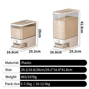 Contenedor de Arroz con Tapa a Presión 2026, Hermético, a Prueba de Insectos y Humedad, para Almacenamiento de Granos en el Hogar - Product Image 5
