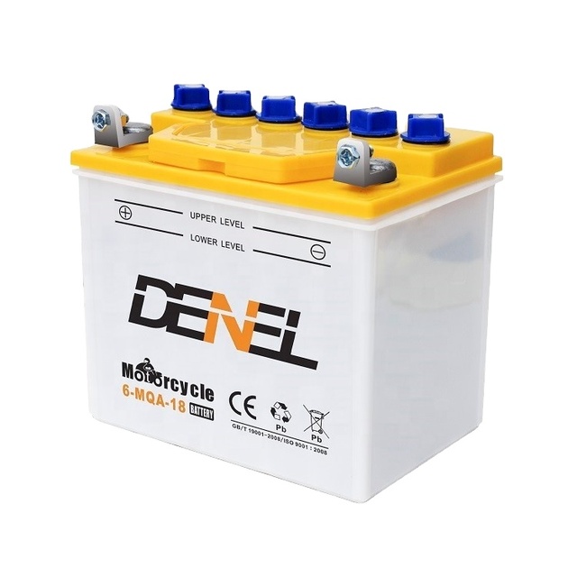6-MQA-18 DENEL Lead Acid Battery for Tricycle or Dirt Bike Scooter Battery