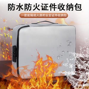 Portadocumentos portátil a prueba de fuego, organizador de archivos para viajes, oficina, tarjetas de identificación, libro de registro del hogar, almacenamiento en el hogar - Product Image 3